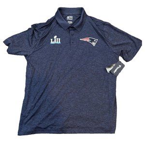 New England Patriots Super Bowl LII Shirt  Pro Line  Navy End Zone Rush Polo XXL